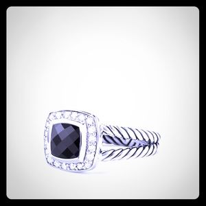 Authentic David Yurman- black onyx with diamonds